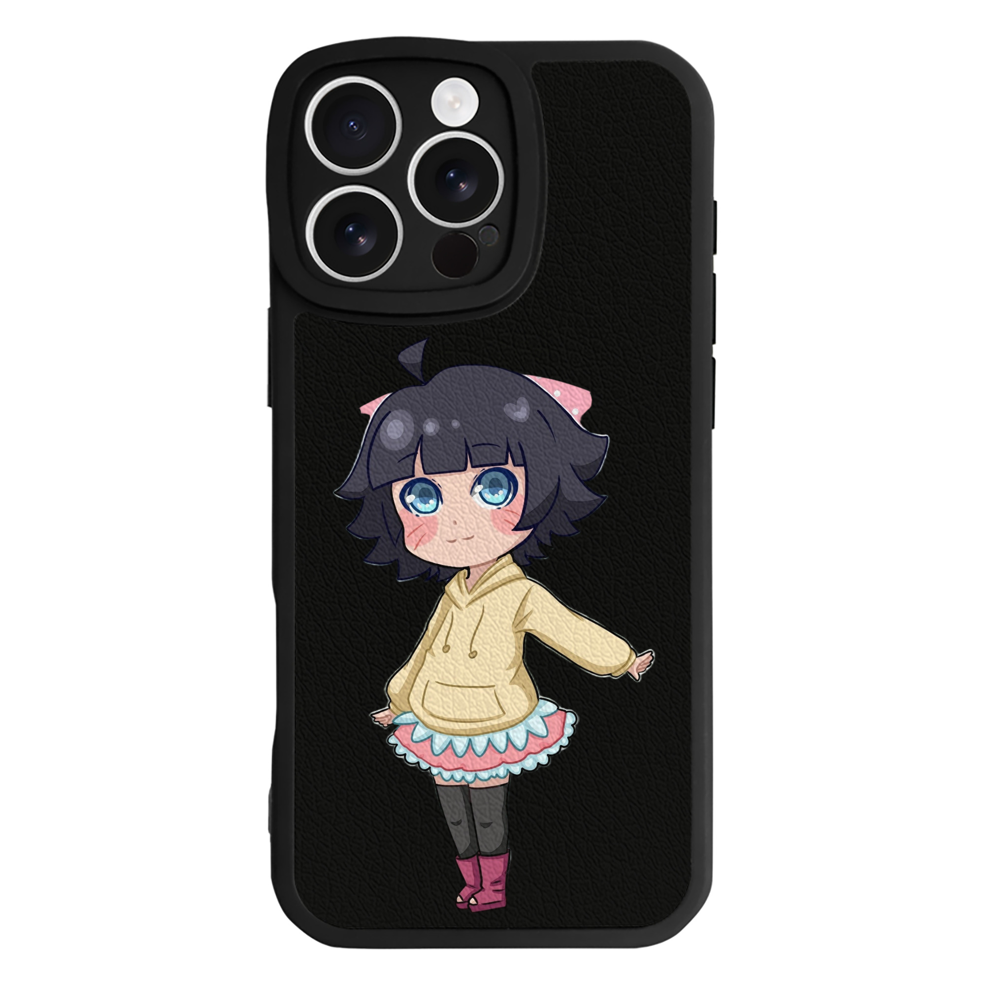 （画像用） NARUTO -ナルト- うずまき ヒマワリ Uzumaki Himawari 【iPhone 16シリーズ対応】シリコンスマホケース（レザー調） 材質：シリコン